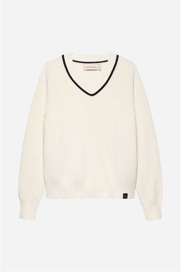 Calvin Klein V-neck Chunky Sweater - Ivory